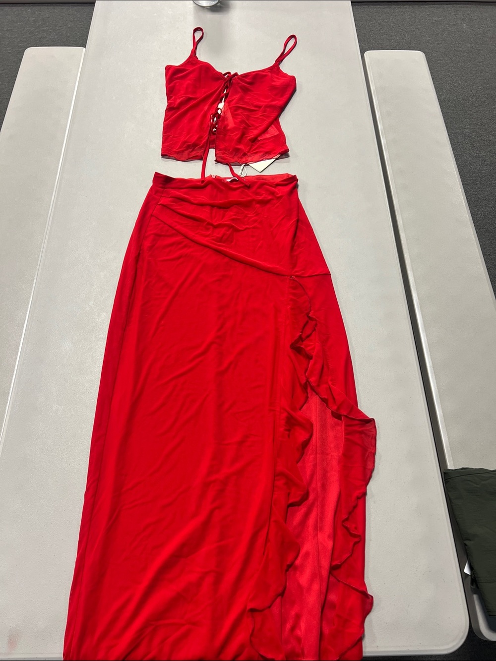 Peppermayo Red Maxi Skirt